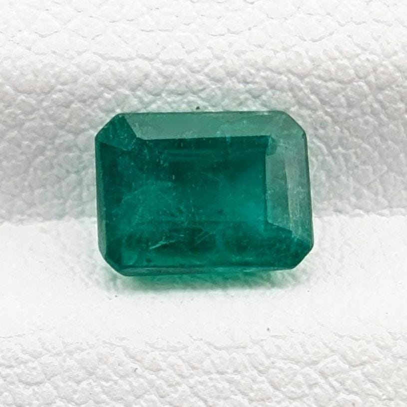 1.14ct Natural Emerald - Zambian Emerald with Minor Oil - Green Emerald from Zambia - Loose Octagon Cut Emerald - Faceted Loose Gemstone