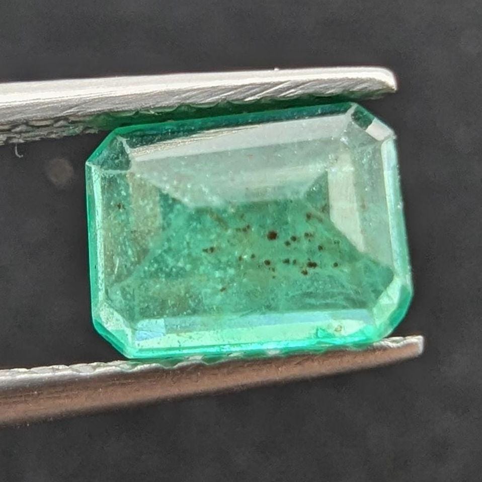 1.14ct Natural Emerald - Zambian Emerald with Minor Oil - Green Emerald from Zambia - Loose Octagon Cut Emerald - Faceted Loose Gemstone