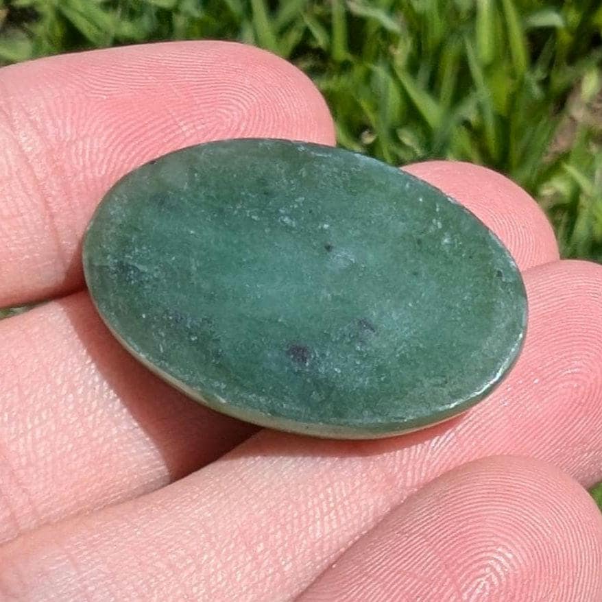 40 ct British Colombia Jade - Nephrite Jade Cabochon - Oval Cabochon from Lillooet, BC, Canada - Natural Untreated Canadian Green Jade