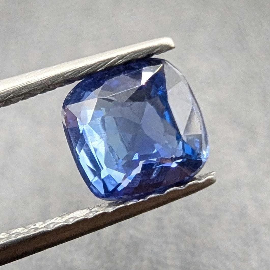 1.01 ct Certified Unheated Blue Sapphire - Cushion Faceted Sapphire from Madagascar - Unheated Natural Sapphire - JGTL Certificate Loose Gem