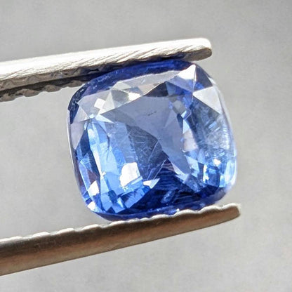 1.01 ct Certified Unheated Blue Sapphire - Cushion Faceted Sapphire from Madagascar - Unheated Natural Sapphire - JGTL Certificate Loose Gem