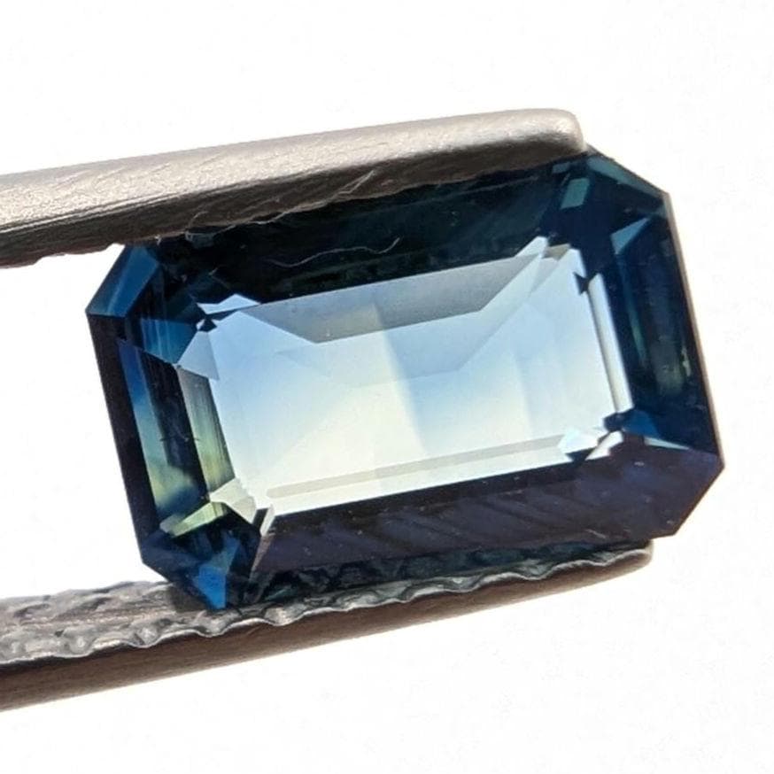 1.12 ct Certified Unheated Teal Blue Sapphire - Octagon Faceted Sapphire from Madagascar - Loose Natural Sapphire with JGTL Certificate