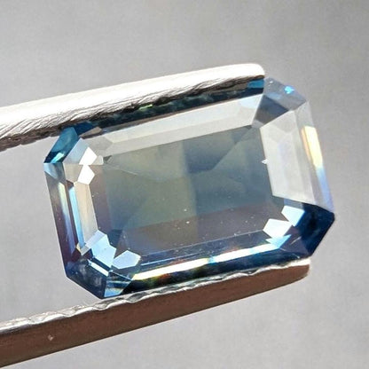 1.12 ct Certified Unheated Teal Blue Sapphire - Octagon Faceted Sapphire from Madagascar - Loose Natural Sapphire with JGTL Certificate