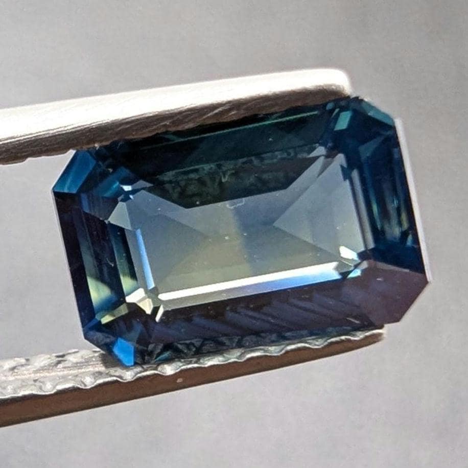 1.12 ct Certified Unheated Teal Blue Sapphire - Octagon Faceted Sapphire from Madagascar - Loose Natural Sapphire with JGTL Certificate