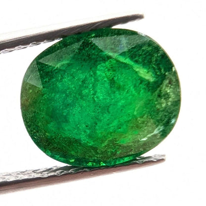 2.99 ct Green Tsavorite Garnet, Oval Cut, Tanzania