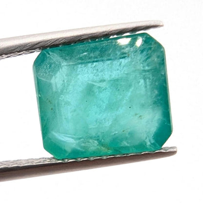 2.74ct Natural Emerald - Zambian Emerald with Minor Oil - Green Emerald from Zambia - Loose Octagon Cut Emerald - Faceted Loose Gemstone