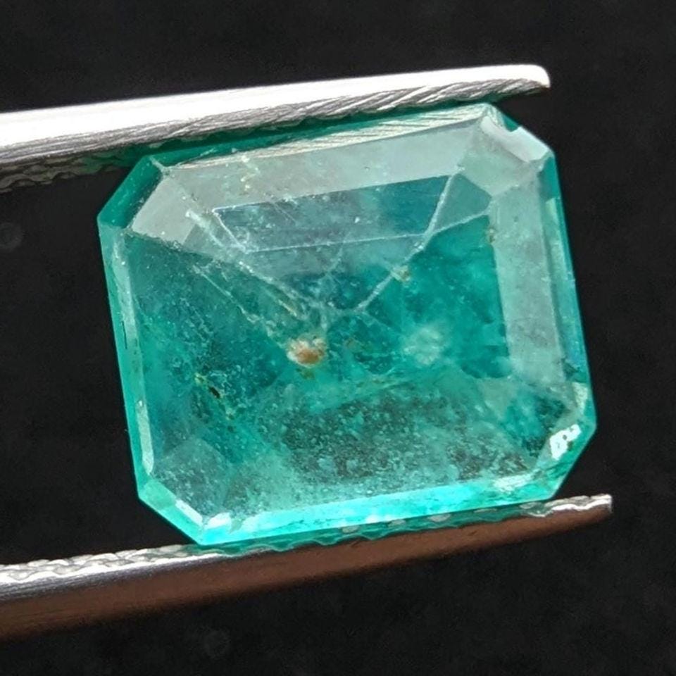 2.74ct Natural Emerald - Zambian Emerald with Minor Oil - Green Emerald from Zambia - Loose Octagon Cut Emerald - Faceted Loose Gemstone