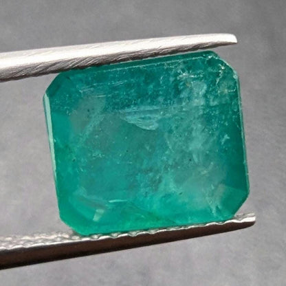 2.74ct Natural Emerald - Zambian Emerald with Minor Oil - Green Emerald from Zambia - Loose Octagon Cut Emerald - Faceted Loose Gemstone