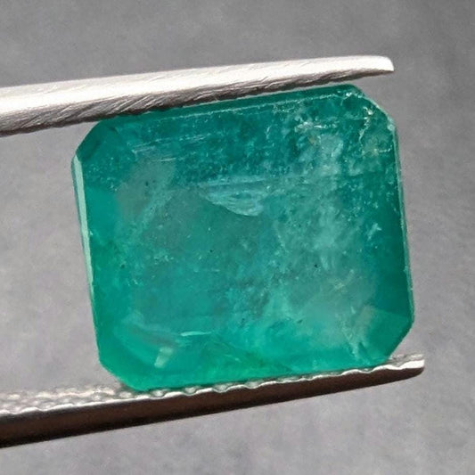 2.74ct Natural Emerald - Zambian Emerald with Minor Oil - Green Emerald from Zambia - Loose Octagon Cut Emerald - Faceted Loose Gemstone