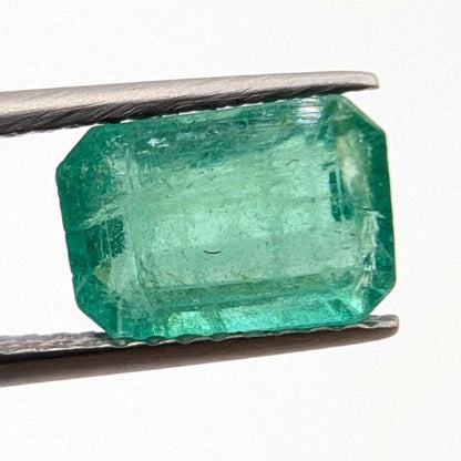 1.81ct Natural Emerald - Zambian Emerald with Minor Oil - Green Emerald from Zambia - Loose Octagon Cut Emerald - Faceted Loose Gemstone