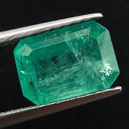 1.81ct Natural Emerald - Zambian Emerald with Minor Oil - Green Emerald from Zambia - Loose Octagon Cut Emerald - Faceted Loose Gemstone