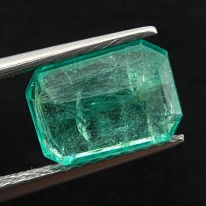1.81ct Natural Emerald - Zambian Emerald with Minor Oil - Green Emerald from Zambia - Loose Octagon Cut Emerald - Faceted Loose Gemstone
