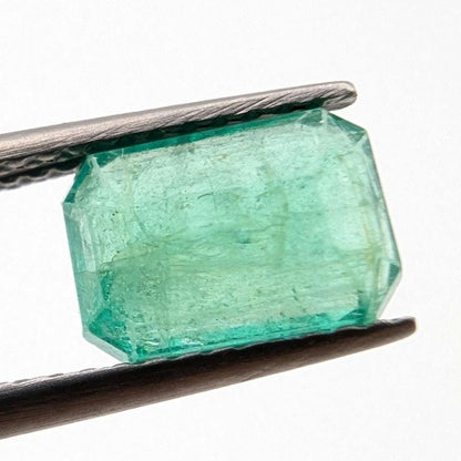 1.81ct Natural Emerald - Zambian Emerald with Minor Oil - Green Emerald from Zambia - Loose Octagon Cut Emerald - Faceted Loose Gemstone