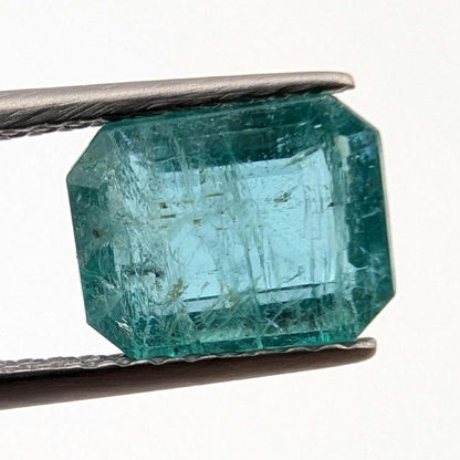 1.66ct Natural Emerald - Zambian Emerald with Minor Oil - Green Emerald from Zambia - Loose Octagon Cut Emerald - Faceted Loose Gemstone