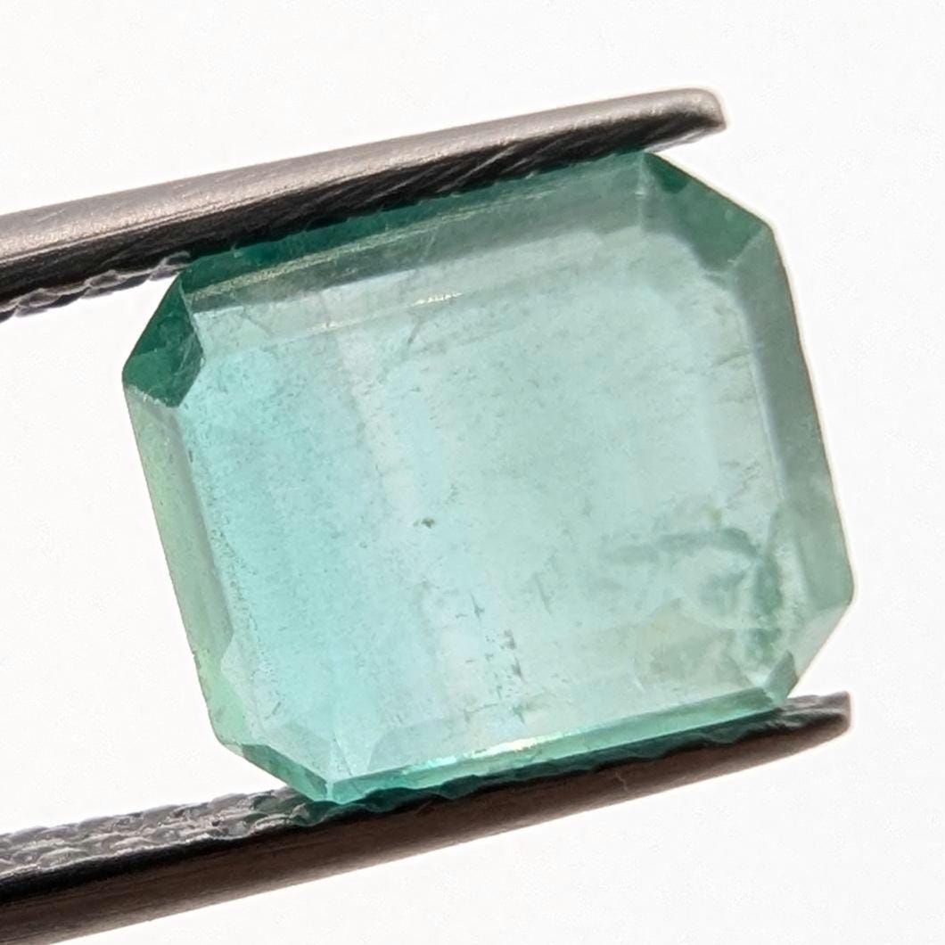 1.49ct Natural Emerald - Zambian Emerald with Minor Oil - Green Emerald from Zambia - Loose Octagon Cut Emerald - Faceted Loose Gemstone
