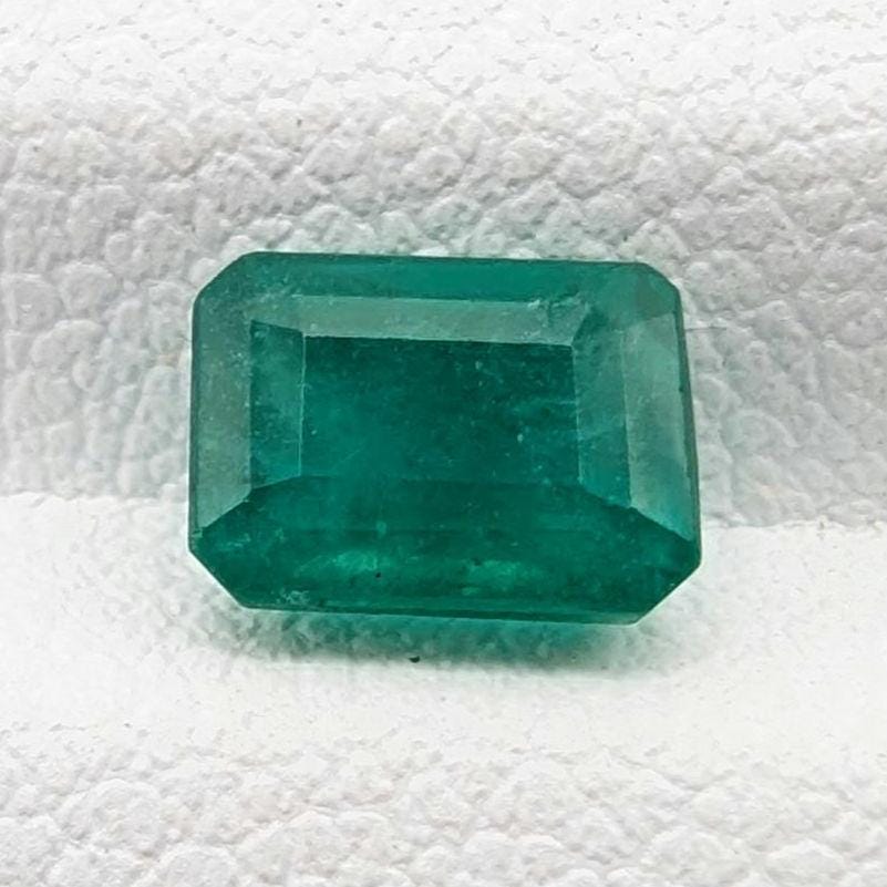 1.14ct Natural Emerald - Zambian Emerald with Minor Oil - Green Emerald from Zambia - Loose Octagon Cut Emerald - Faceted Loose Gemstone