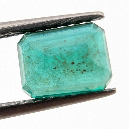 1.14ct Natural Emerald - Zambian Emerald with Minor Oil - Green Emerald from Zambia - Loose Octagon Cut Emerald - Faceted Loose Gemstone