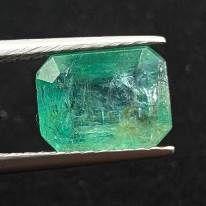 1.44ct Natural Emerald - Zambian Emerald with Minor Oil - Green Emerald from Zambia - Loose Octagon Cut Emerald - Faceted Loose Gemstone