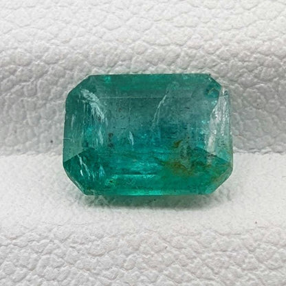 1.44ct Natural Emerald - Zambian Emerald with Minor Oil - Green Emerald from Zambia - Loose Octagon Cut Emerald - Faceted Loose Gemstone