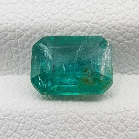 1.44ct Natural Emerald - Zambian Emerald with Minor Oil - Green Emerald from Zambia - Loose Octagon Cut Emerald - Faceted Loose Gemstone