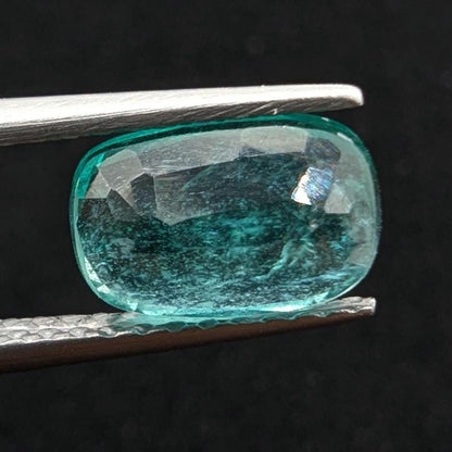 1.31ct Natural Emerald - Zambian Emerald with Minor Oil - Green Emerald from Zambia - Loose Cushion Cut Emerald - Faceted Loose Gemstone
