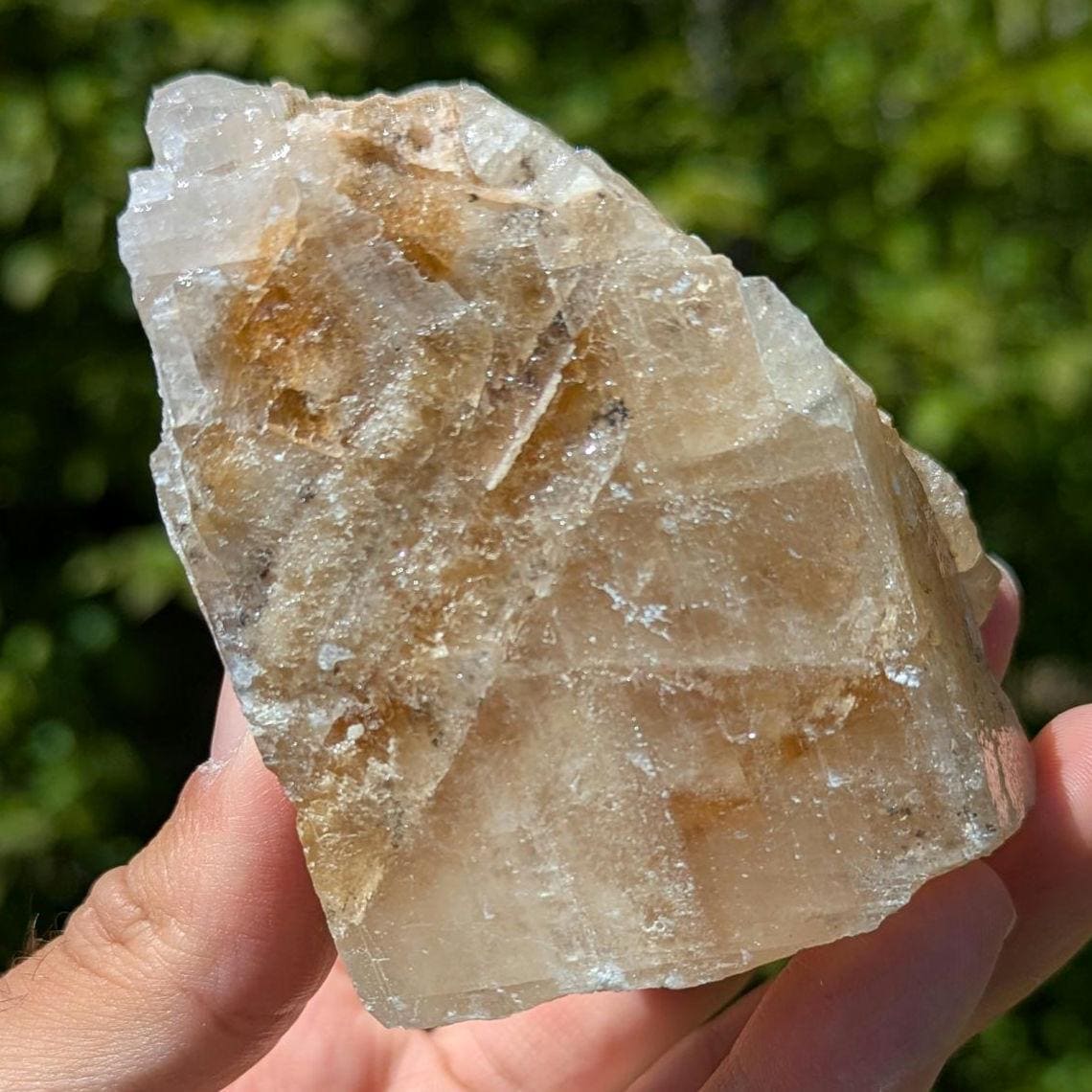 258g Golden Yellow Calcite - Honey Calcite Crystal from Chihuahua, Mexico - Natural Yellow Calcite - Crystal Specimen for Home Decor