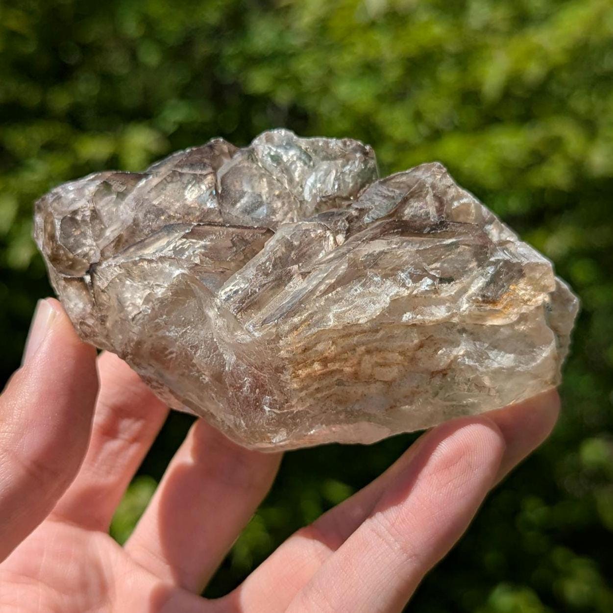 225 g Elestial Smoky Quartz - Natural High Quality Elestial Quartz Crystal from Minas Gerais, Brazil - Natural Quartz - Reiki Crystal