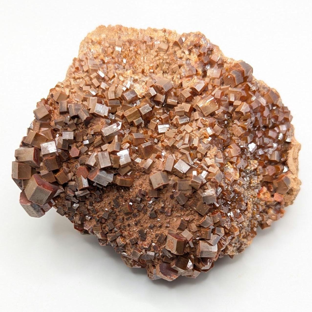 593g Crystallized Vanadinite on Matrix - Mibladen, Morocco - Handpicked at Mine - Natural Sparkling Red Vanadinite Mineral Specimen