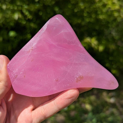 268g Vivid Natural Pink Aragonite Freeform - Balochistan, Pakistan - Polished Pink Aragonite Crystal - Genuine Bright Pink Aragonite