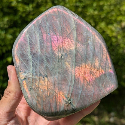 1.00 kg Purple Labradorite Crystal - Polished Purple, Orange, Pink Flash Labradorite Freeform - Large Polished Labradorite - Madagascar