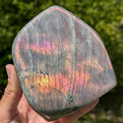 1.00 kg Purple Labradorite Crystal - Polished Purple, Orange, Pink Flash Labradorite Freeform - Large Polished Labradorite - Madagascar
