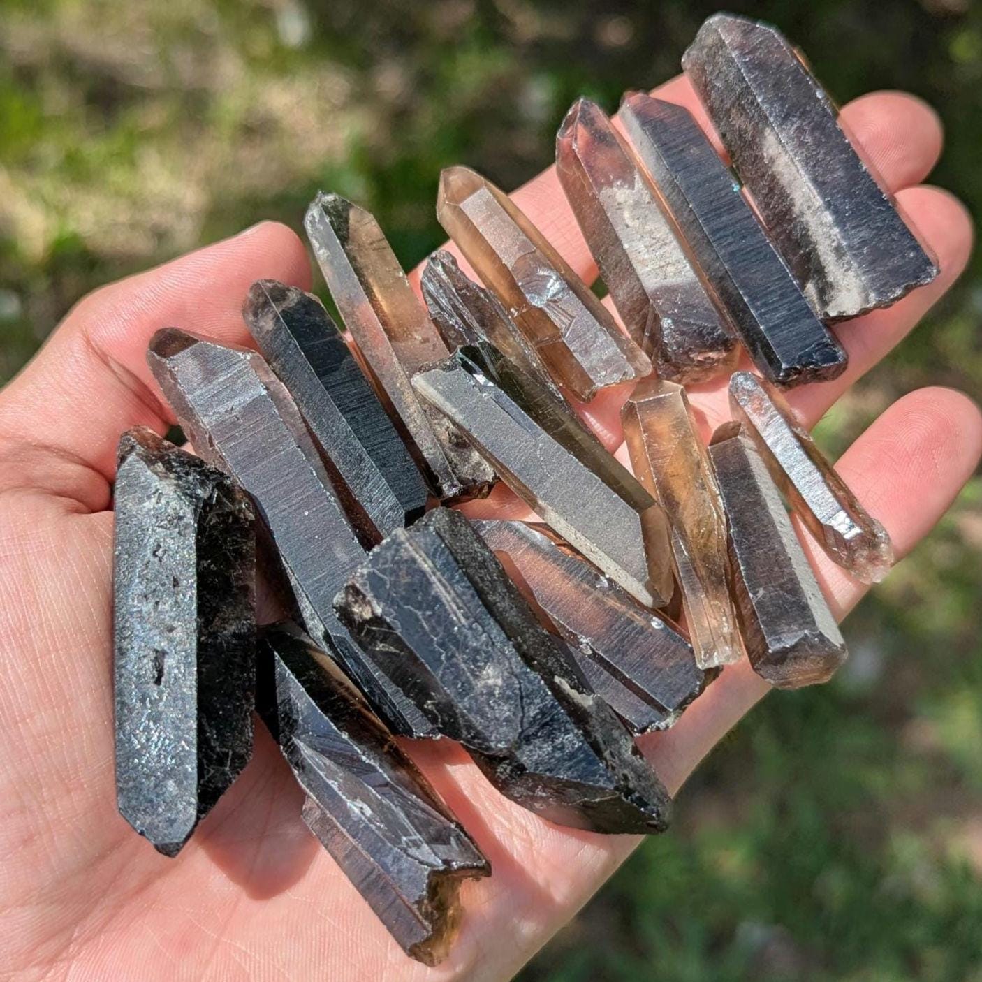 200g Lot of Smoky Quartz, 3 to 7 cm Smoky Quartz Points - Natural Smokey Quartz Crystals