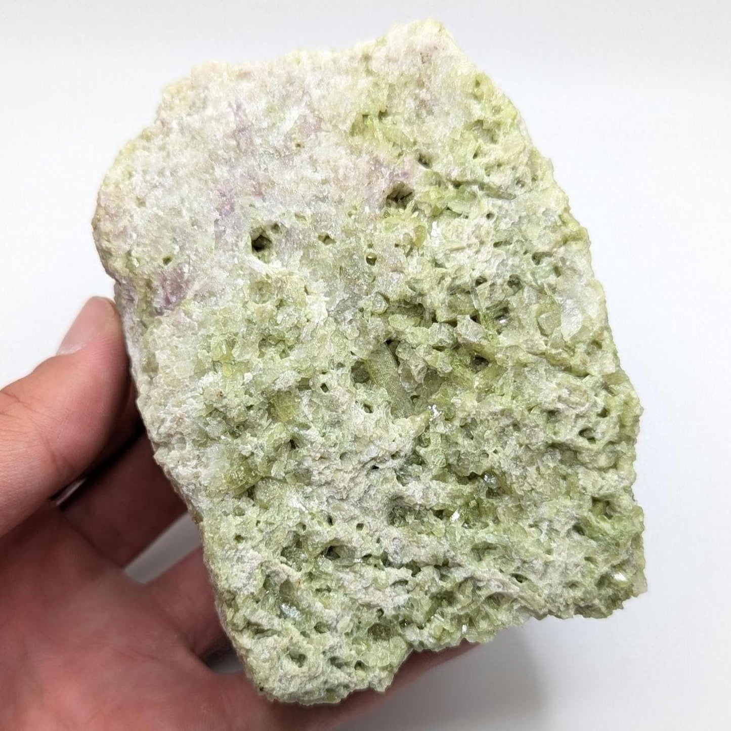 899 g Large Green Vesuvianite Crystal - Jeffrey Mine, Val des Sources, Quebec, Canada - Canadian Mineral Specimen - Crystallized Vesuvianite
