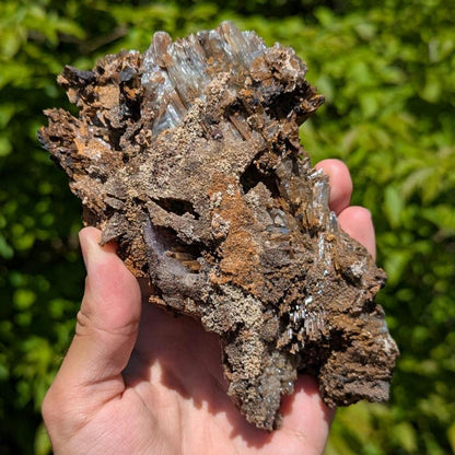 407 g Blue Barite on Matrix Specimen - Nador, Morocco - Barite Mineral Specimen - Blue Baryte from Morocco - Natural Barite Crystal Cluster