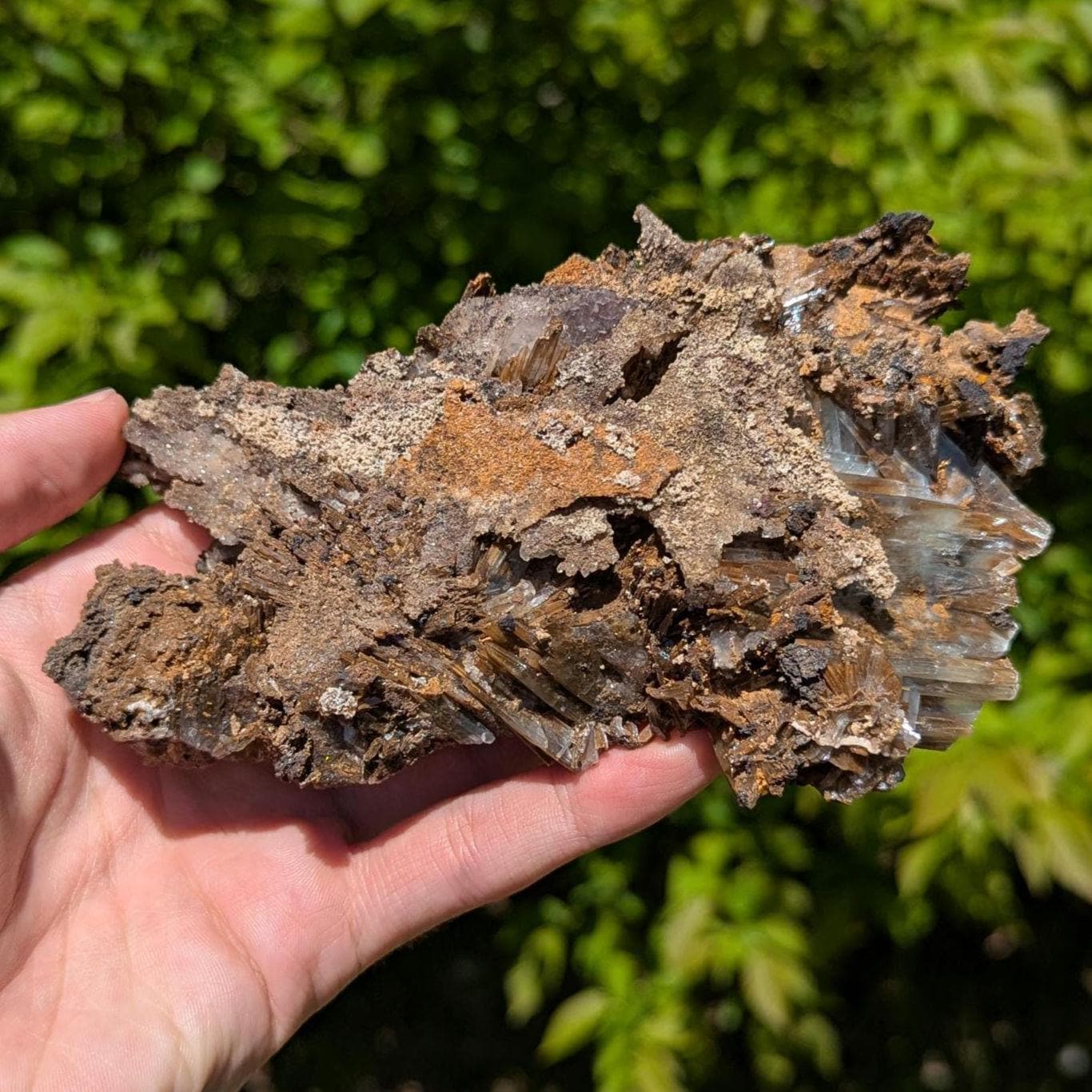 407 g Blue Barite on Matrix Specimen - Nador, Morocco - Barite Mineral Specimen - Blue Baryte from Morocco - Natural Barite Crystal Cluster