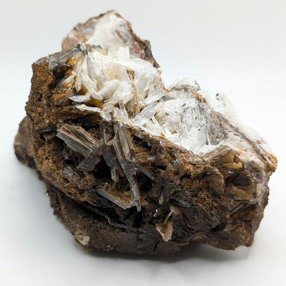 865 g Blue Barite on White Barite Matrix Specimen - Nador, Morocco - Barite Mineral Specimen - Blue Baryte from Morocco - Natural Crystal