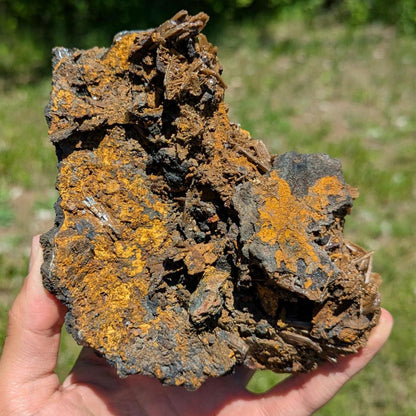 412 g Blue Barite with Brown Barite Matrix Specimen - Nador, Morocco - Barite Mineral Specimen - Blue Baryte from Morocco - Natural Crystal
