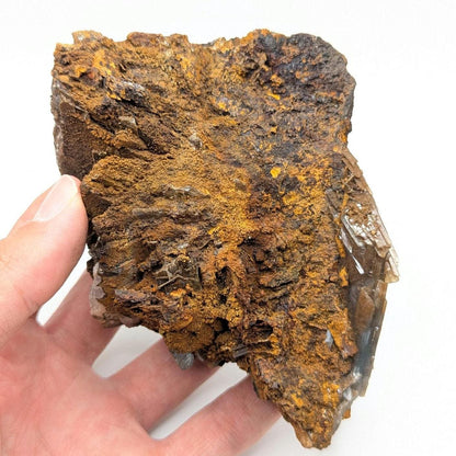 347 g Blue Barite with Brown Barite Matrix Specimen - Nador, Morocco - Barite Mineral Specimen - Blue Baryte from Morocco - Natural Crystal