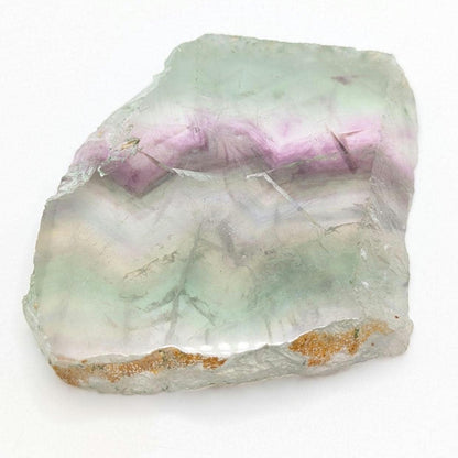 299 g Natural Rainbow Fluorite Slab - Green and Purple Fluorite Polished Crystal Specimen - Fluorite Slab - Crystal Home Decor