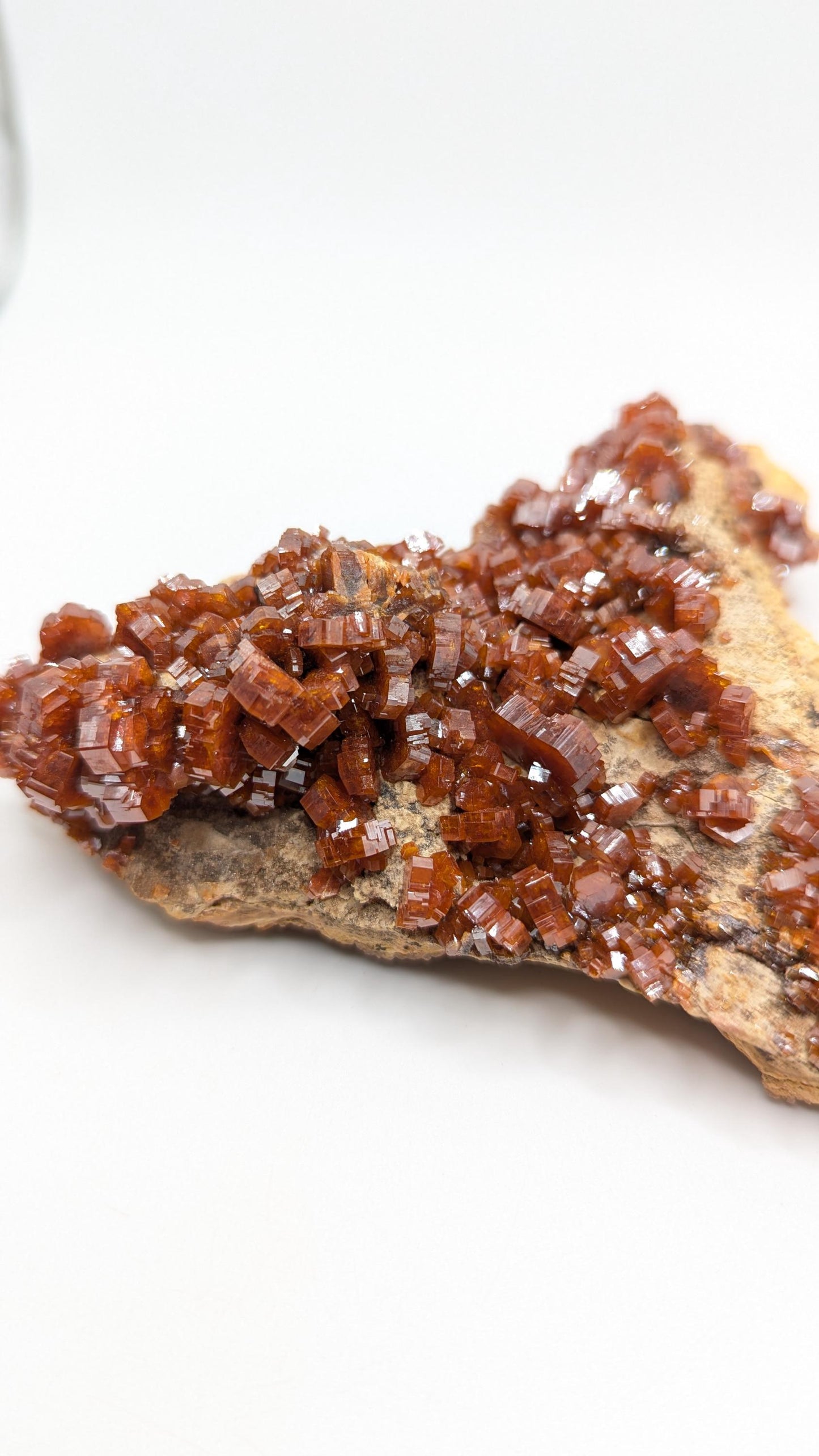370 g Crystallized Vanadinite Crystals - Fine Mineral Specimen - Mibladen, Morocco - Handpicked at Mine - Natural Sparkling Red Vanadinite