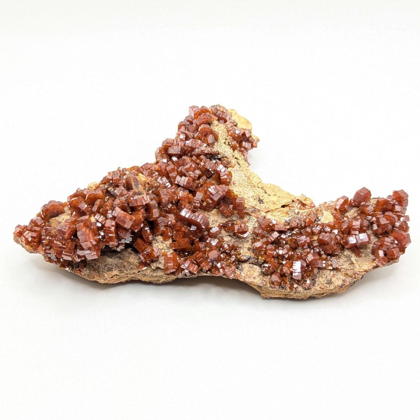 370 g Crystallized Vanadinite Crystals - Fine Mineral Specimen - Mibladen, Morocco - Handpicked at Mine - Natural Sparkling Red Vanadinite