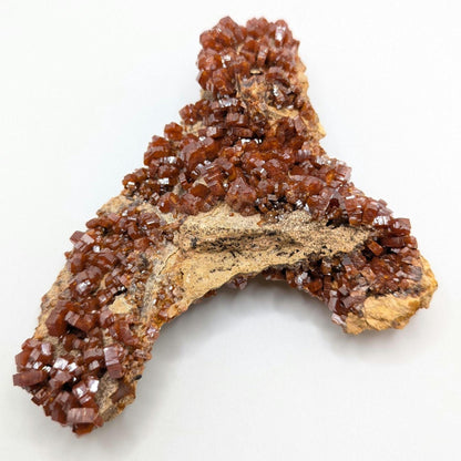 370 g Crystallized Vanadinite Crystals - Fine Mineral Specimen - Mibladen, Morocco - Handpicked at Mine - Natural Sparkling Red Vanadinite