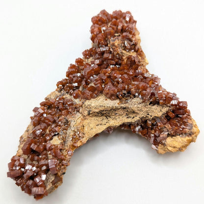 370 g Crystallized Vanadinite Crystals - Fine Mineral Specimen - Mibladen, Morocco - Handpicked at Mine - Natural Sparkling Red Vanadinite