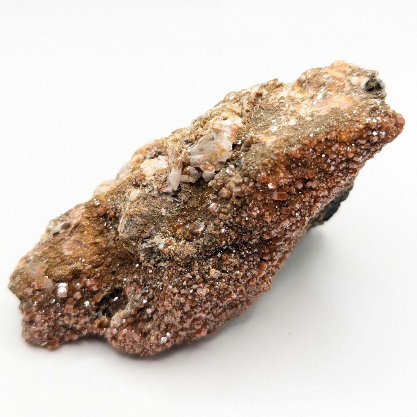 274 g Vanadinite on Matrix - Mibladen, Morocco - Handpicked at Mine - Natural Sparkling Red Vanadinite Mineral Specimen