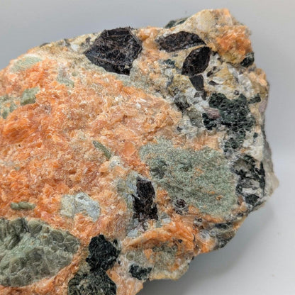 3.36 kg Rare Titanite Crystals in Orange Calcite with Fluorapatite - Yates Mine, Otter Lake, Quebec, Canada - Natural Large Mineral Specimen
