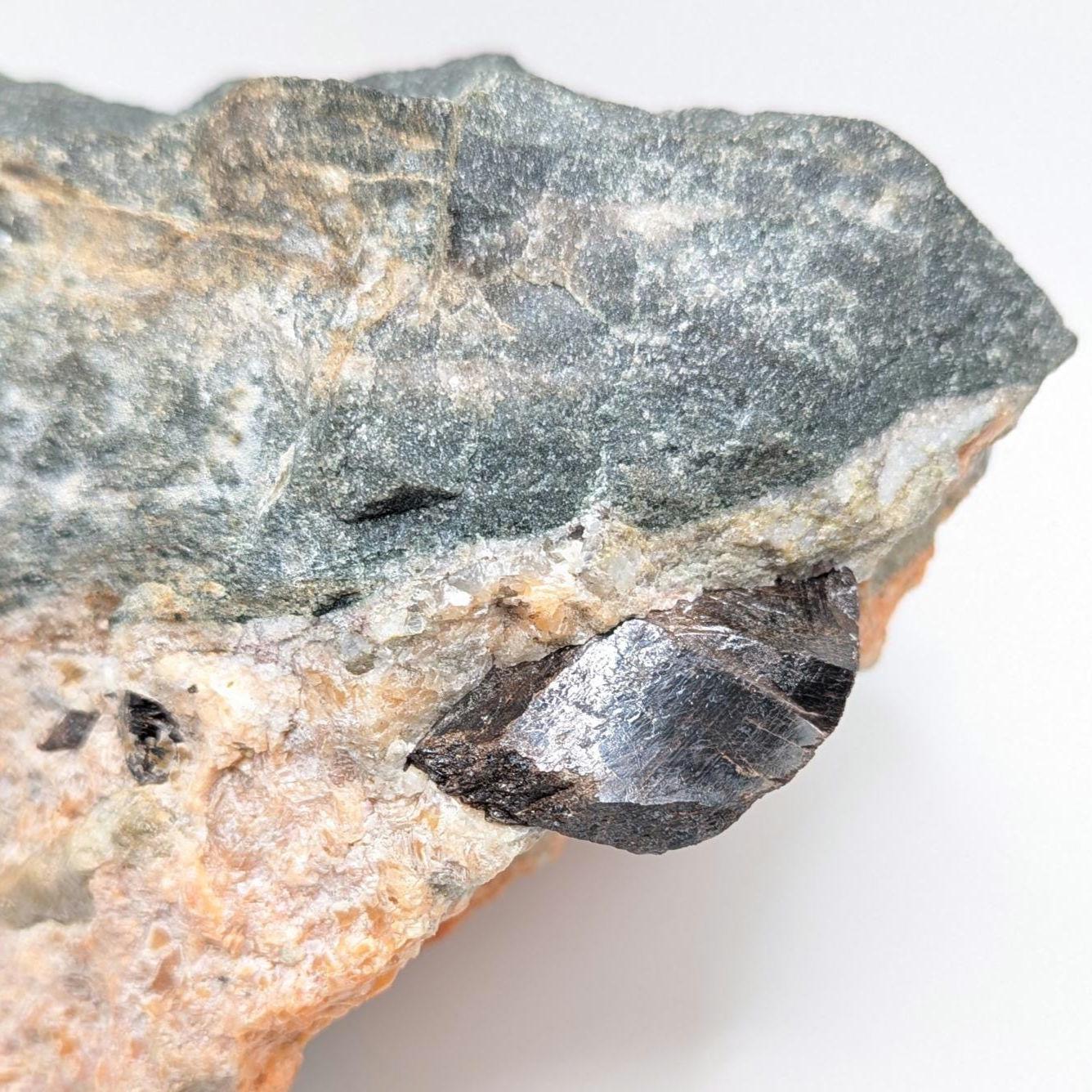3.36 kg Rare Titanite Crystals in Orange Calcite with Fluorapatite - Yates Mine, Otter Lake, Quebec, Canada - Natural Large Mineral Specimen