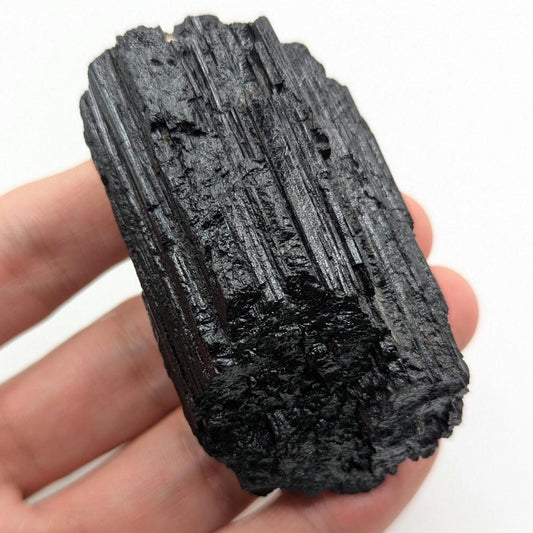 Black Tourmaline Crystal, Minas Gerais Brazil - Striated Schorl Mineral Specimen