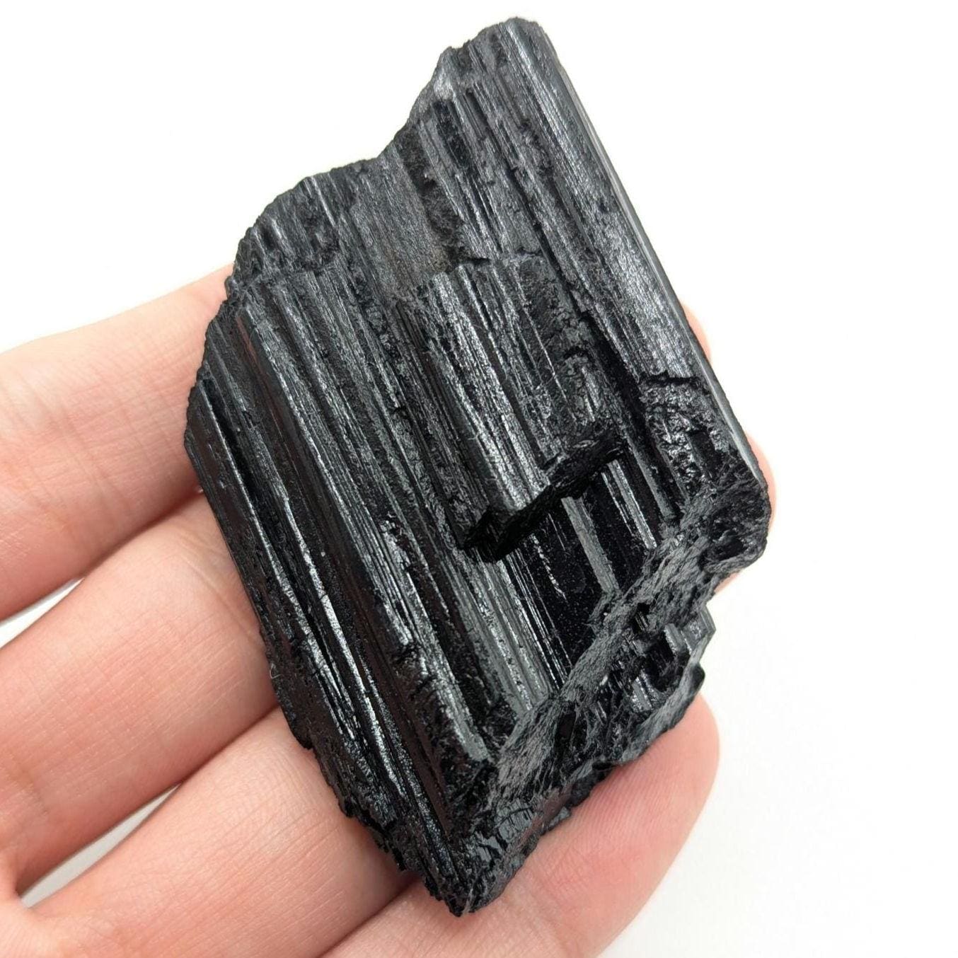 Black Tourmaline Crystal, Minas Gerais Brazil - Raw Natural Tourmaline Metaphysical Stone