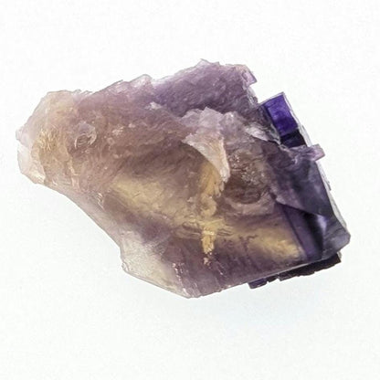 Zoned Purple Yellow Fluorite from Cave-in-Rock, Illinois - Bicolor Cubic Mineral Specimen