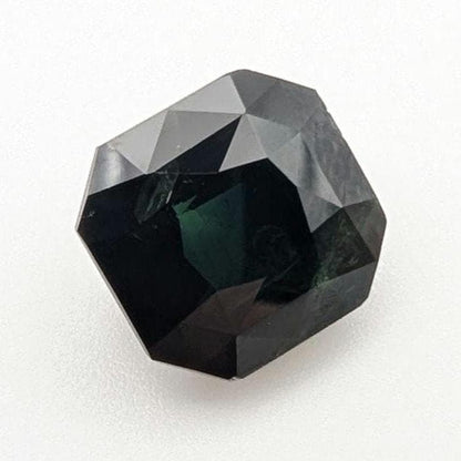 8.65ct Dark Teal Green Sapphire - Queensland, Australia - Unheated Octagonal Cut Loose Gemstone